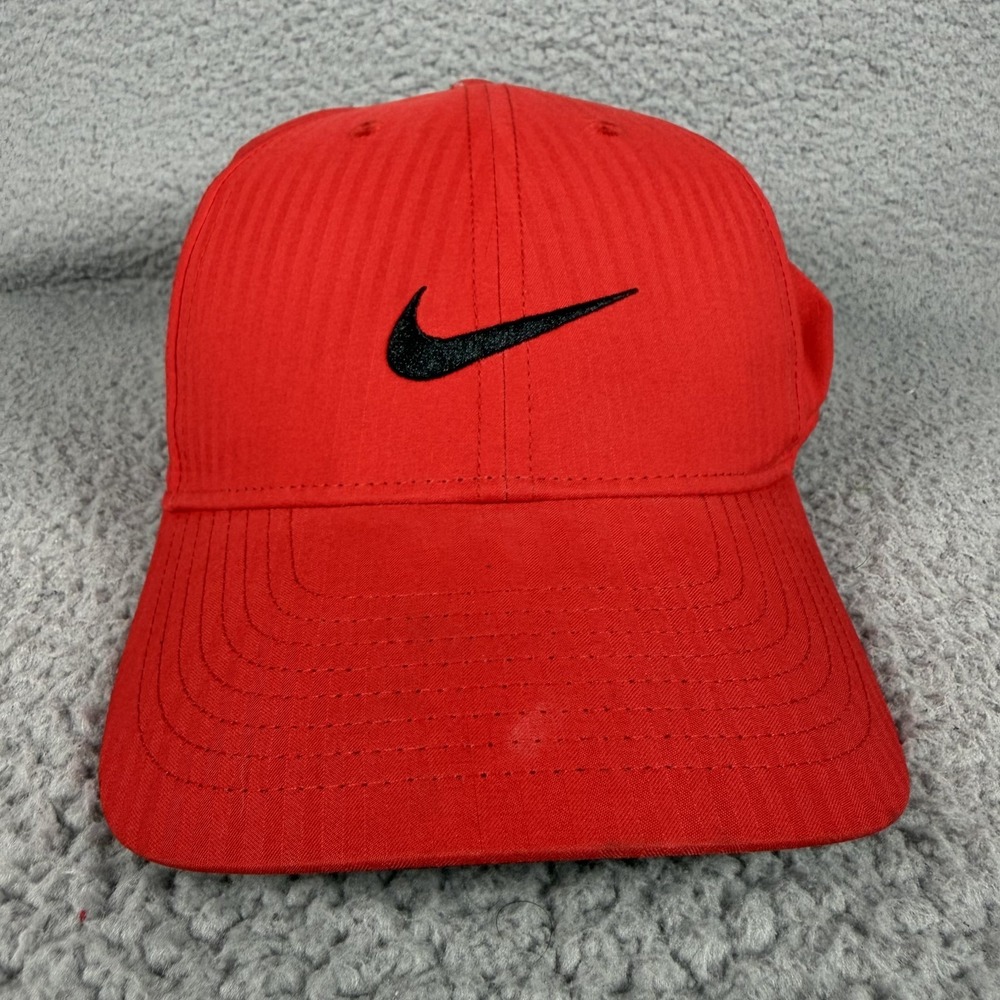 Nike Golf Cap Unisex One Size Red Legacy91 Outdoor Cycling Swoosh Logo Adult Hat